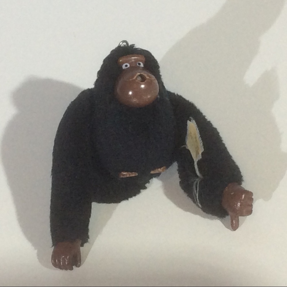 Kipling Monkey ANCA Mini Gorilla APE Animal Plush Black Keychain Bag Charm *WEAR